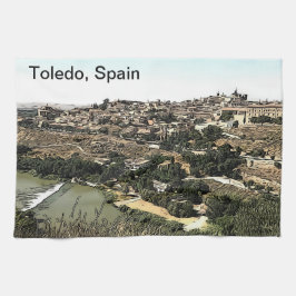 Illustrated Ligcape Art of Toledo, Spanien Kökshandduk