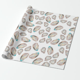 Illustrated Oyster Wrapping Papprare - FULLT FÄRG Presentpapper