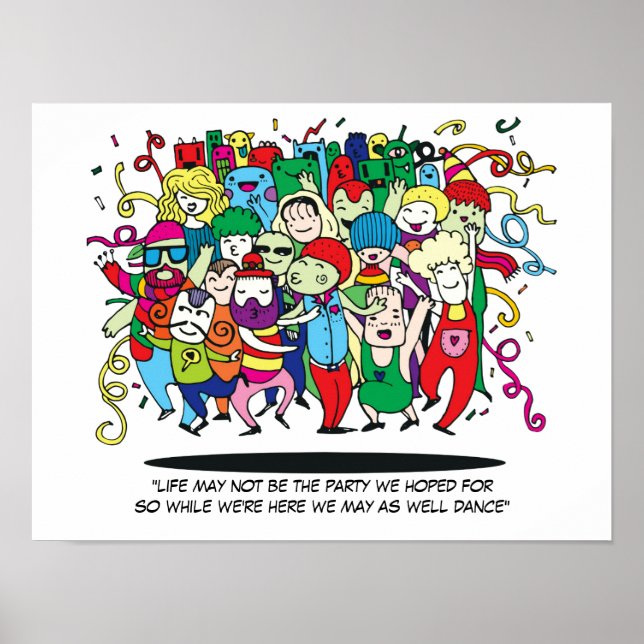 Illustrated People Dancing Poster (Framsidan)