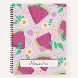 Illustrated Pink Watermelon Hand-drawn pattern 
