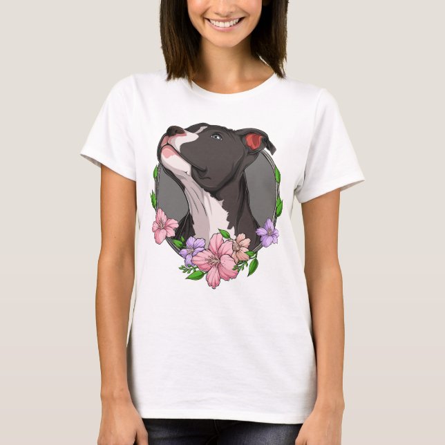 Illustrated Pit Bull Terroir T Shirt (Framsida)