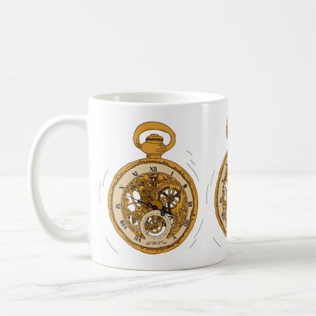 Illustrated Pocket Watch Kaffemugg (Vänster)
