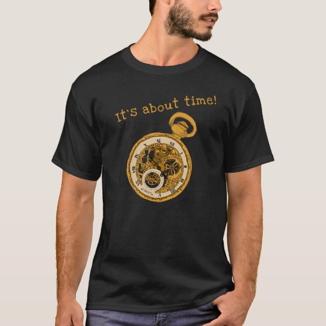 Illustrated Pocket Watch, pun T Shirt (Framsida)