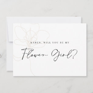 Illustrated Ro Flower Girl Frieri Card Tack Kort