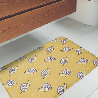 Illustrated Snigel och Swirls Mönster Badrumsmatta