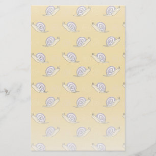 Illustrated Snigel och Swirls Mönster Brevpapper