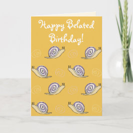 Illustrated Snigel och Swirls Mönster Kort