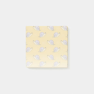 Illustrated Snigel och Swirls Mönster Post-it Block