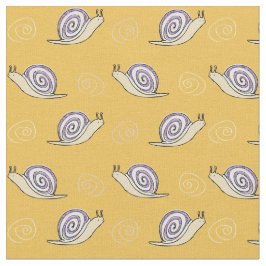Illustrated Snigel och Swirls Mönster Tyg