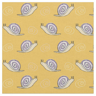 Illustrated Snigel och Swirls Mönster Tyg