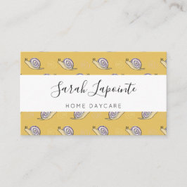 Illustrated Snigel och Swirls Mönster Visitkort
