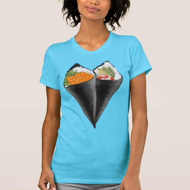 Illustrated Sushi Handroll T-Shirt (Framsida)