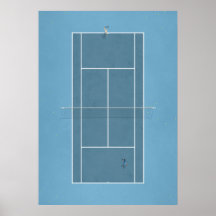 Illustrated Tennis Court ovanifrån