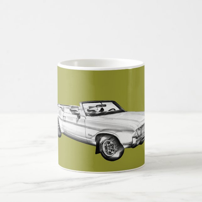 Illustration 1971 för bil för Oldsmobile Cutlass Kaffemugg (Center)