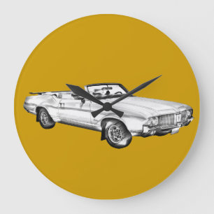 Illustration 1971 för bil för Oldsmobile Cutlass Stor Klocka