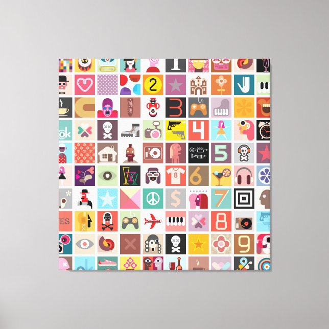 Illustration Art Collage Canvastryck (Framsida)