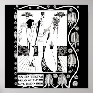 Illustration-Aubrey Beardsley 10 med poster Vintag