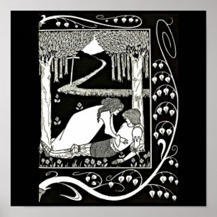 Illustration-Aubrey Beardsley 23 med poster Vintag