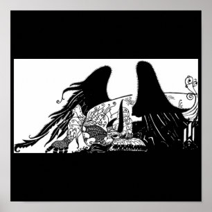Illustration-Aubrey Beardsley 24 med poster Vintag