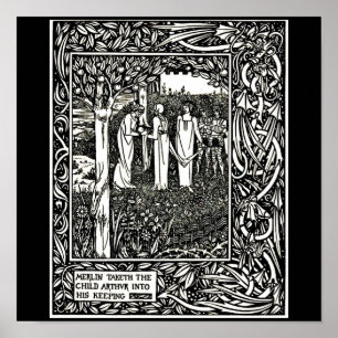 Illustration-Aubrey Beardsley 27 med poster Vintag