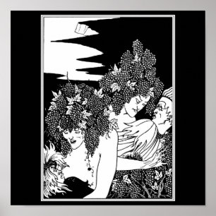 Illustration-Aubrey Beardsley 41 med poster Vintag