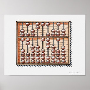 Illustration av abacus poster
