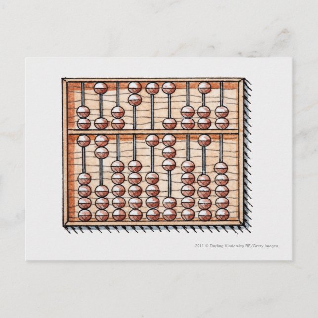 Illustration av abacus vykort (Framsida)