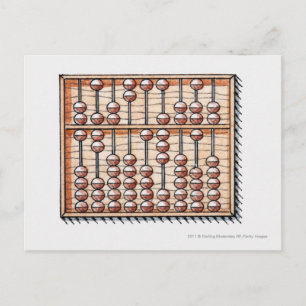 Illustration av abacus vykort