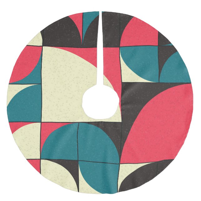 illustration av abstraktens geometriska, datoriser julgransmatta borstad polyester (Framsidan)