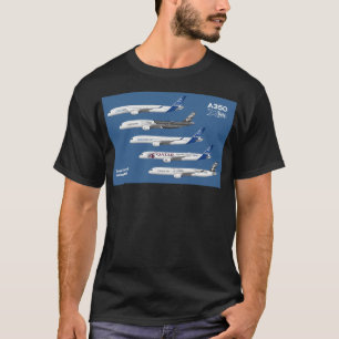 Illustration av Airbus A350 Test Aircraft Fleet Il T Shirt