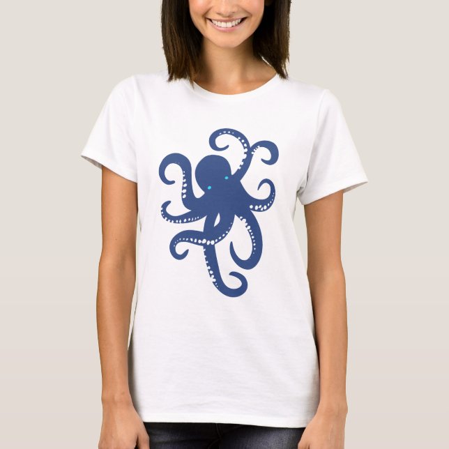 Illustration av akut bläckfisk t-shirt (Framsida)