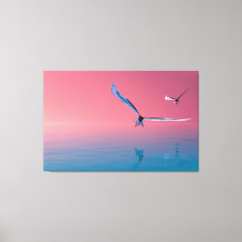 Illustration av ålar som flyger i Färg Canvas Art