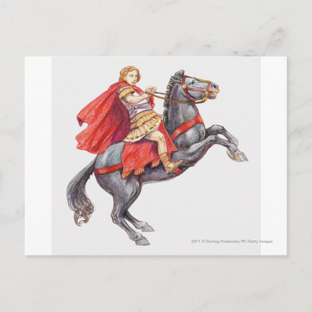 Illustration av Alexander underbaren Vykort (Framsida)