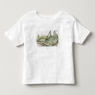 Illustration av alligatorn på kusten tröja