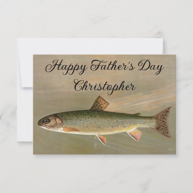 Illustration av American Brook Trout Fish Vintage (Framsida)