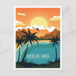 Illustration av amerikansk Samoa National Park Tra Vykort