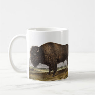 Illustration av amerikanska Bison (Bos Americanus) Kaffemugg