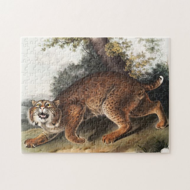 Illustration av amerikanska vild katt (Lynx rufus) Pussel (Horisontell)