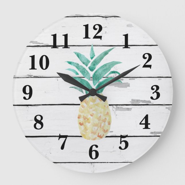 Illustration av ananas - dekorfärg, rosa skift stor klocka (Framsida)