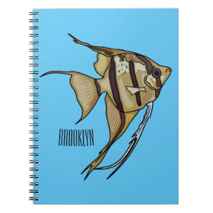 illustration av Angelfish-tecknad Anteckningsbok