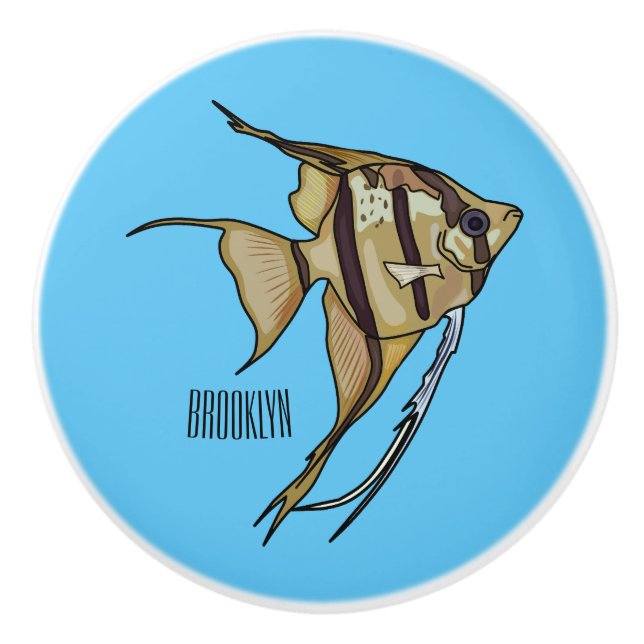 illustration av Angelfish-tecknad Knopp (Framsidan)