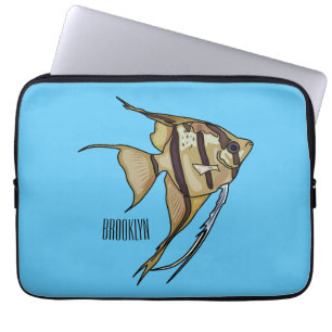 illustration av Angelfish-tecknad Laptop Fodral