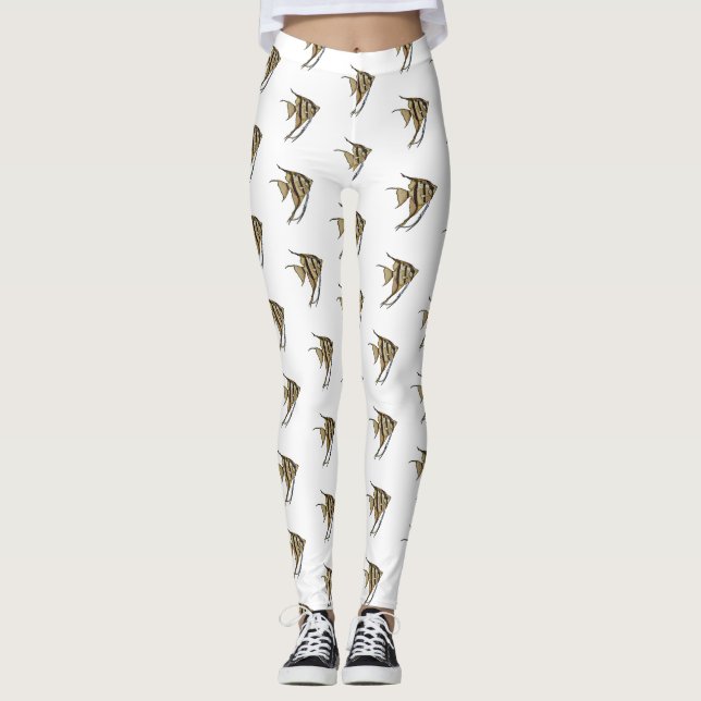 illustration av Angelfish-tecknad Leggings (Framsida)