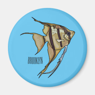 illustration av Angelfish-tecknad Magnet