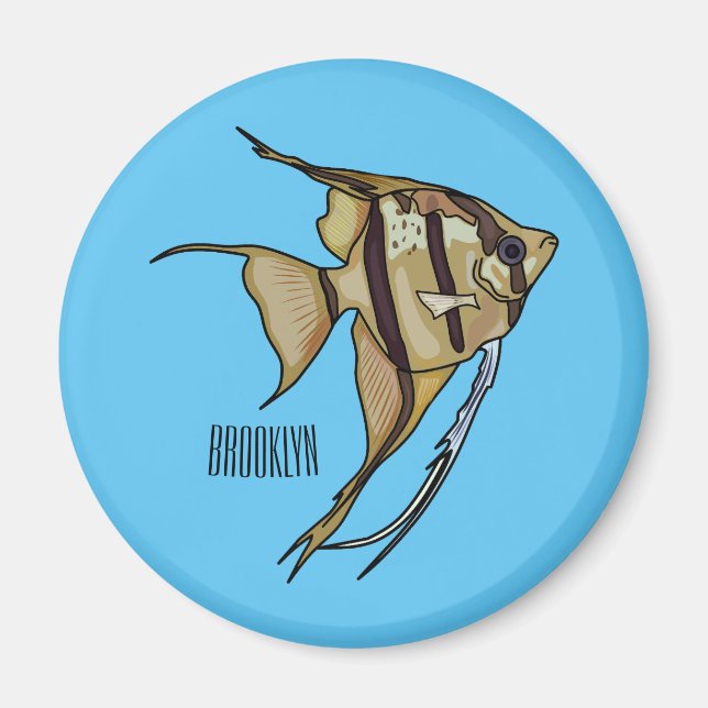 illustration av Angelfish-tecknad Magnet (Framsidan)