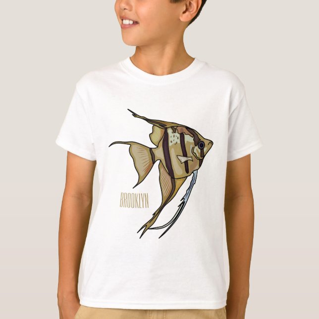 illustration av Angelfish-tecknad T Shirt (Framsida)