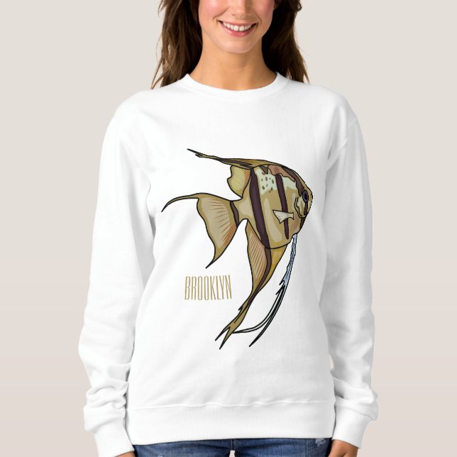 illustration av Angelfish-tecknad T Shirt (Framsida)