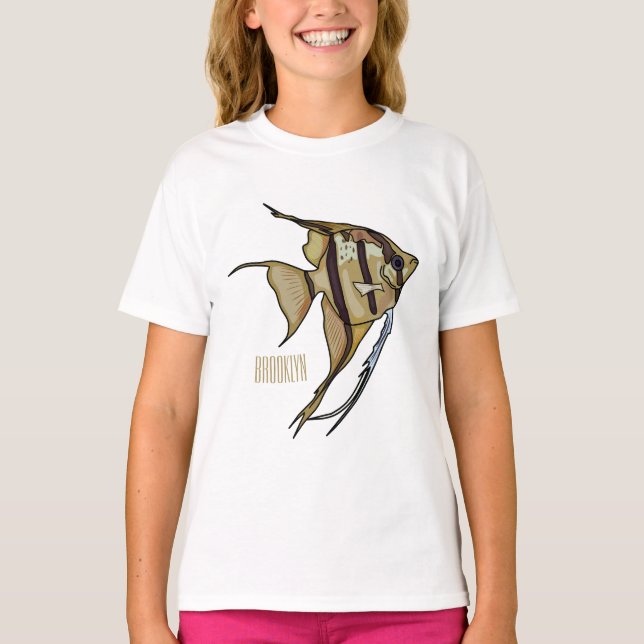illustration av Angelfish-tecknad T Shirt (Framsida)