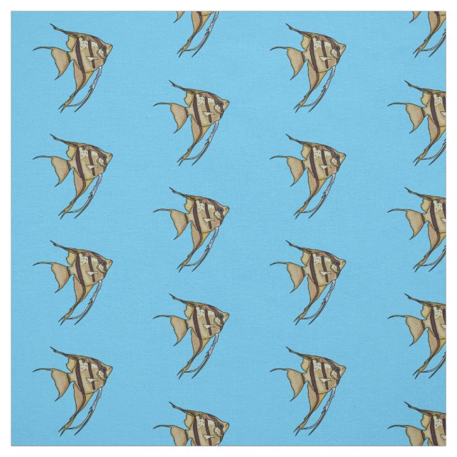 illustration av Angelfish-tecknad Tyg (Provkarta)