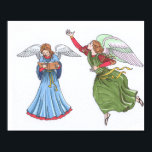 Illustration av Änglar Poster<br><div class="desc">ängeln änglar cherubs cupid,  religiösa vinge julafton lycklig,  himmelens vackra valentines,  målning av ornament andlig,  christmas söt romantic valentine,  flygande helgdag retro religion,  vingar vintage tecknad vacker,  teckning Söt kärlek konstillustration änglar angelacnum cupid.</div>